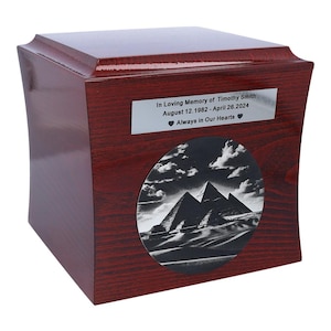 Pyramid Urn from Giza Themed Ash Urn Personalized Cremation Urn for an Adult Pyramid Urn