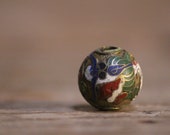 Meiji period Silver Cloisonne ojime bead Japanese antiques netsuke inro kimono accessories