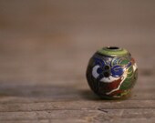 Meiji period Silver Cloisonne ojime bead Japanese antiques netsuke inro kimono accessories antique beads