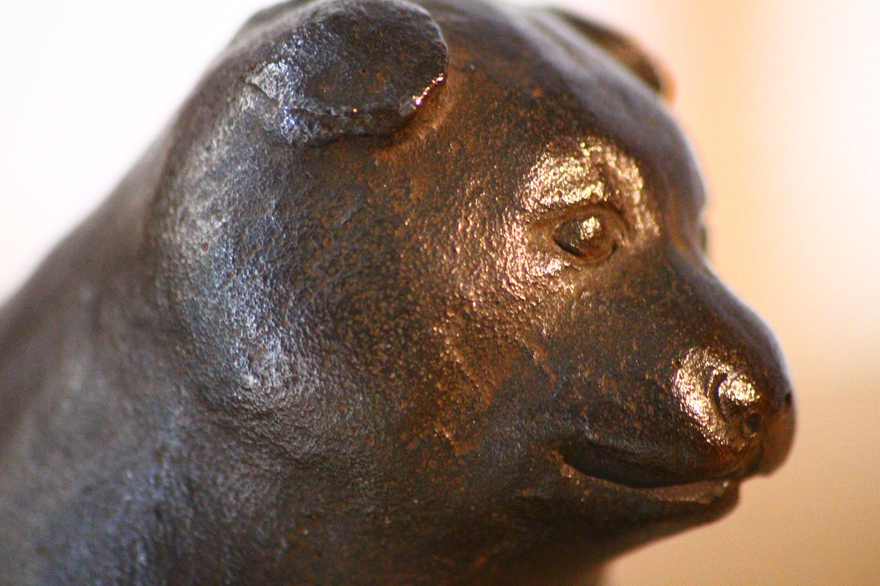 Bronze Dog Ornament Figurine Japanese Antiques Signed Etsy