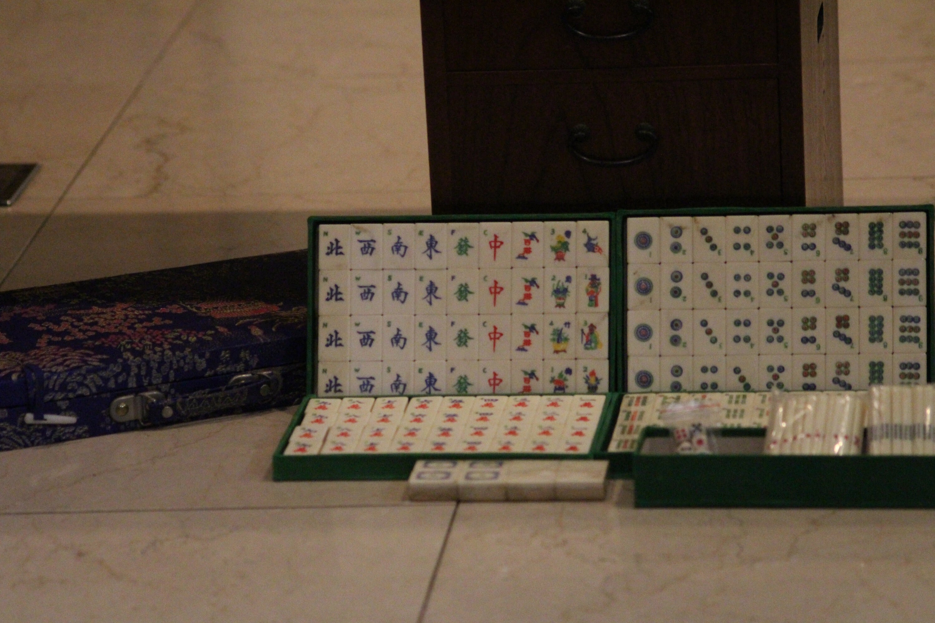 Liquidação Jogo Mahjong Bambu & Bone 152 Pc Cx Madeira