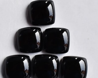 AAA Black Onyx Cabochon, Cushion Shape (5-30 MM)