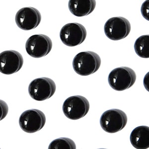 Natural Round Onyx Cabochons Flat Back Gemstones Sizes 4MM to 25 MM
