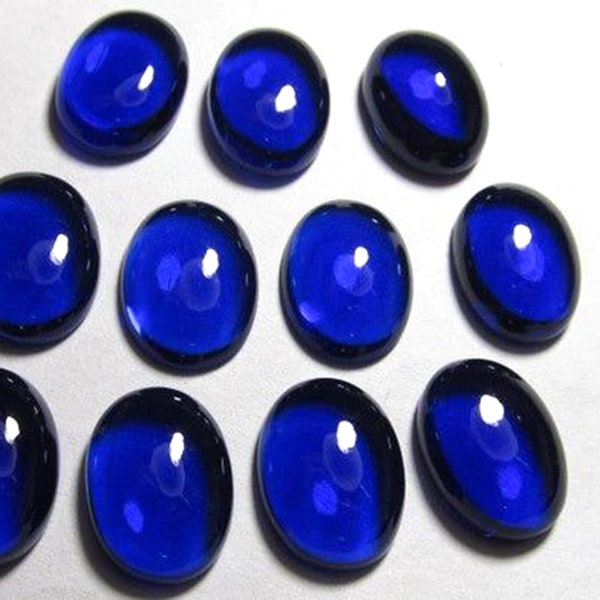 4x6 MM To 10x14 MM Natural Blue Sapphire Quartz Oval Cabochon Loose Gemstones Wholesale Lot