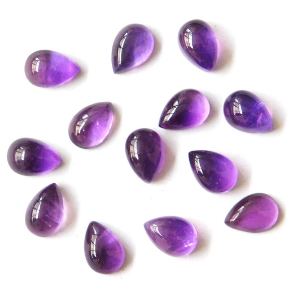 Pear Cut Natural Amethyst, Vibrant Purple Gemstone, Ideal for Custom Jewelry, Unique Birthday Gift for Her