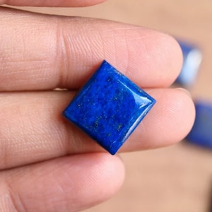 Natural Lapis Lazuli Cabochon, Square Shape Lapislazuli Flat Back Loose Gemstones Sizes 4MM To 25MM