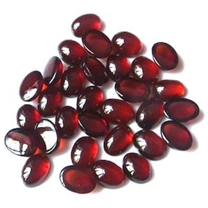 Oval Natural Calibrated GARNET Cabochon Back Flat Loose Gemstones Sizes 4x6, 5x7, 6x8, 7x9, 8x10, 9x11, 10x12, 10x14 MM