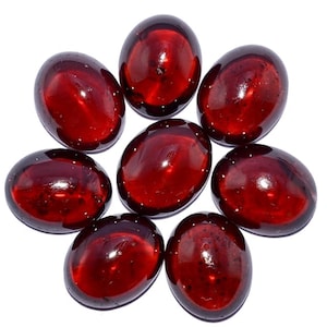 Red Garnet Cabochon: Oval Loose Gemstone for Jewelry Making