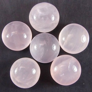 Natural Round Rose Quartz Calibrated Cabochon Back Flat Gemstones Sizes 4, 5, 6, 7, 8, 9, 10, 11, 12, 13, 14, 15 20, 25 MM