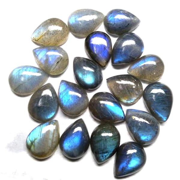 Labradorite, pear shape, blue labradorite, Flat back cabochons, calibrated pear shape gemstones, calibrated sizes available