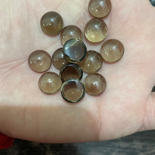 Natural Smoky Quartz - Round Cabochon for DIY Jewelers, Thoughtful Present for Birthdays or Anniversaries