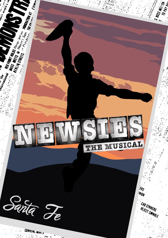 Newsies Minimalist Musical Poster Digital Etsy