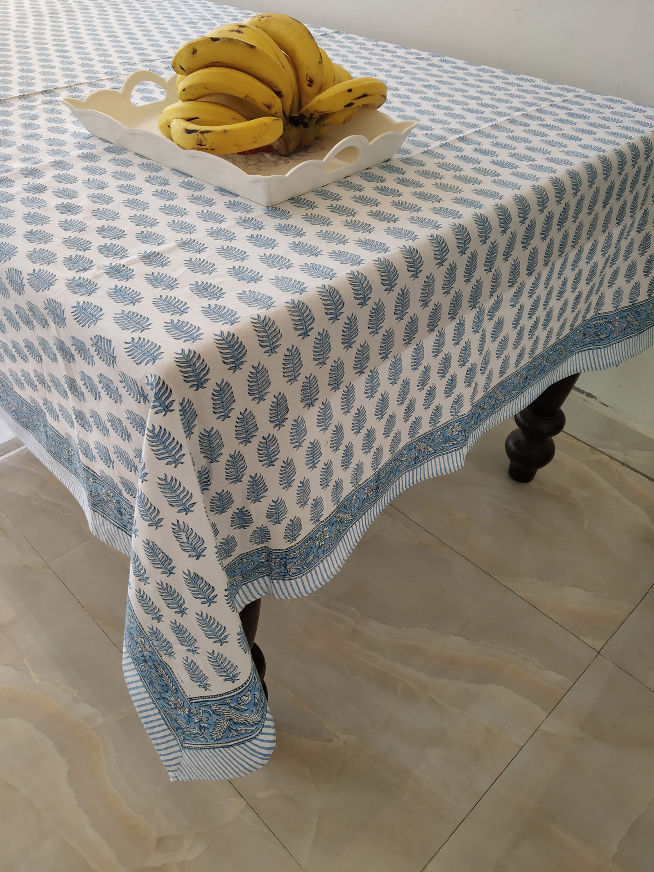 Indian Block Print Tablecloth Floral Cotton Table Cover Etsy UK