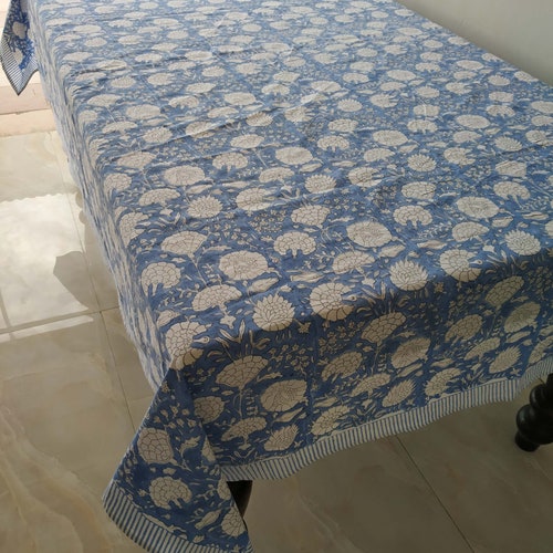 Abstract Printed Plastic Tablecloth for 6 Seater Table main image 1