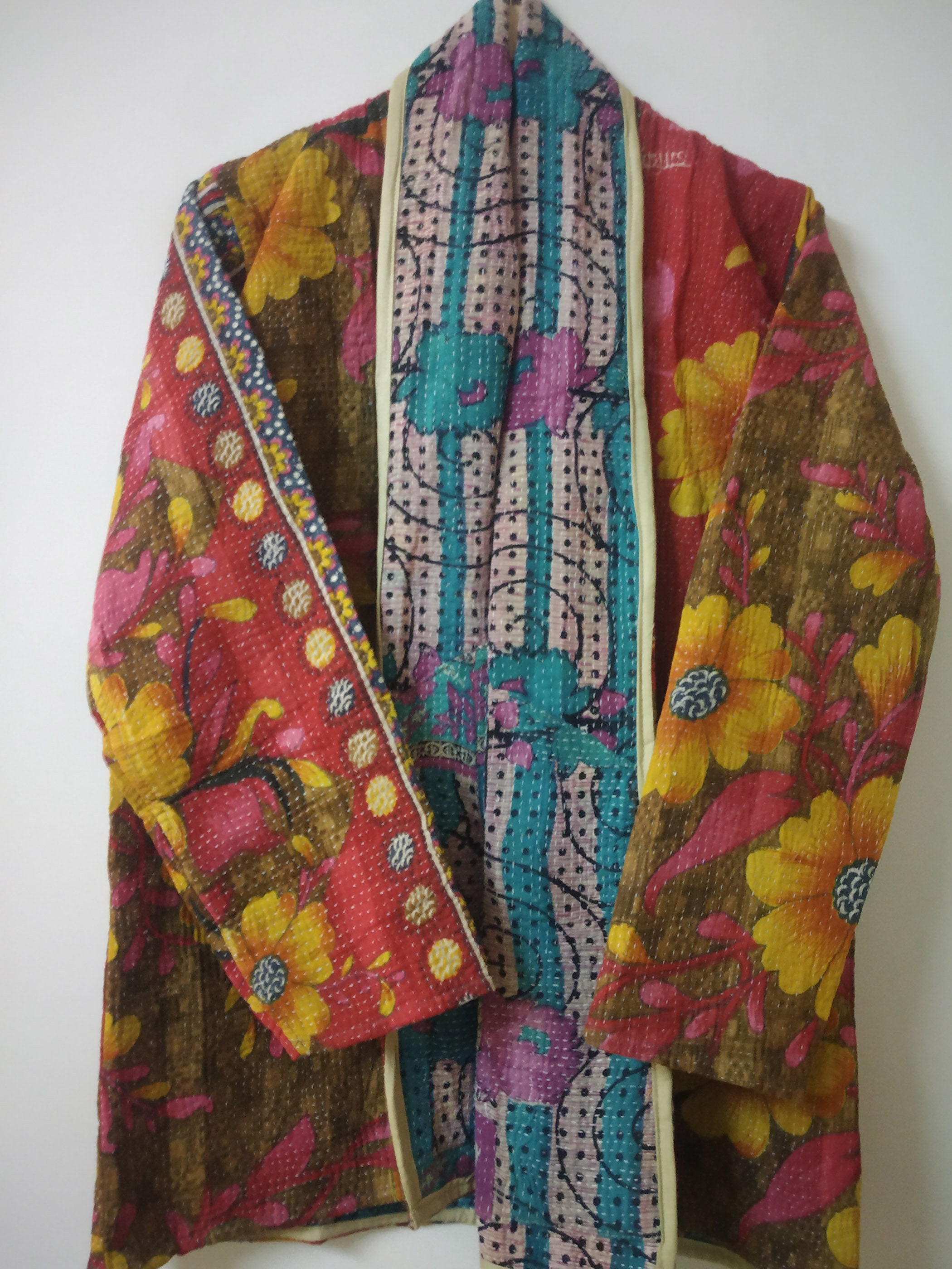 Kantha Cotton Reversible Kimono Jacket Antique Unisex Kantha - Etsy