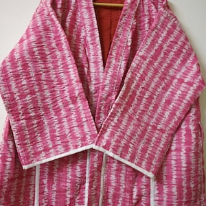 Indian Hand Made New kantha Kimono Winter Jacket For men women Gifts For Christmas Cotton Kantha winter jacket, kimono, robe, coat, gown