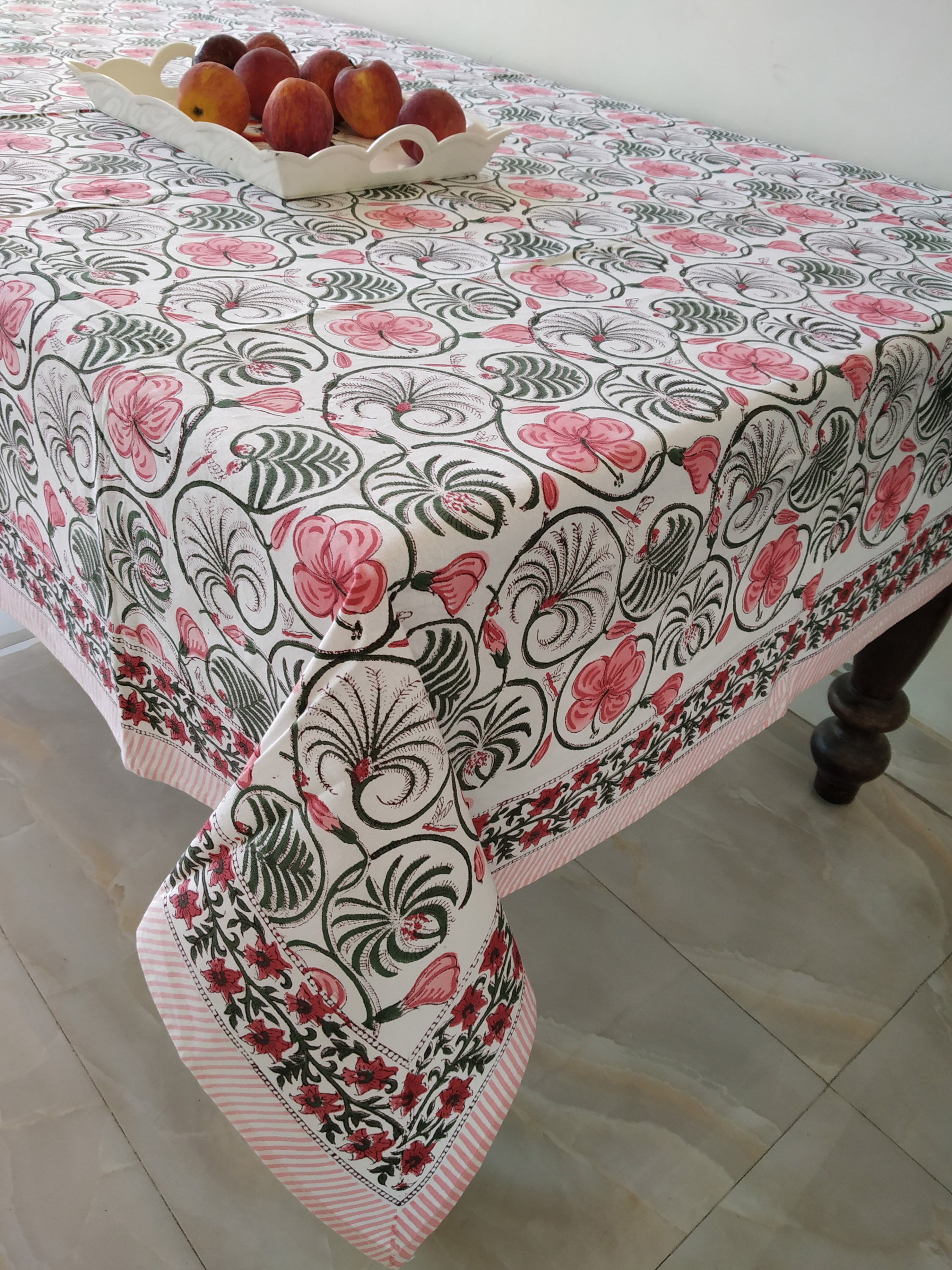 Block Print tablecloth Table Cloth For Valentines Gift Rectangle hand block Table Cloth Jaipur Tablecloth Floral Cotton Table Cover