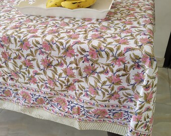 Nappe, nappe à carreaux, linge de table indien, nappe pour salle à manger de mariage, nappe indienne pour cadeau de fête des mères