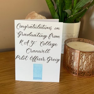 Gepersonaliseerde afstudeerkaart | Militair flauwvallen Gefeliciteerd | Houder universitair diploma | Afgestudeerd | Koninklijke Marine | Leger | RAF