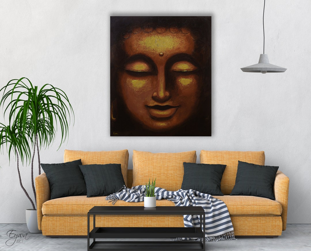 Printable Buddha Wall Art, Meditating Buddha Wall Decor, Smiling Buddha