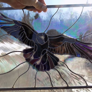 Stained Glass Raven