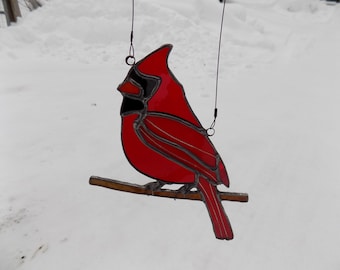 Vitrail Cardinal Sun Catcher