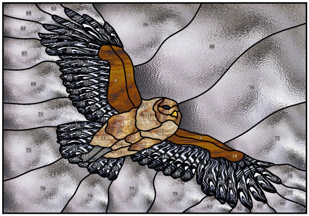 Stained Glass Barred Owl Pattern - Etsy UK