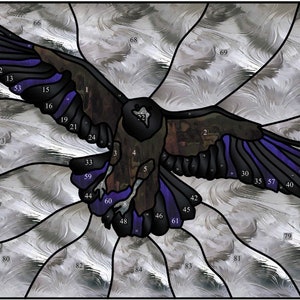 Stained Glass Raven Pattern