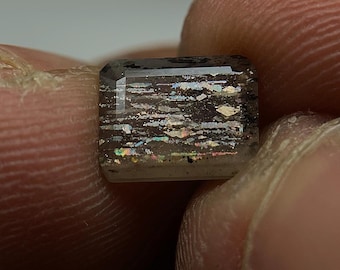 Rainbow Meteor Shower Sunstone 8x6 MM 1.50 Carats Faceted Octagon Shape Rainbow Lattice Loose Gemstone