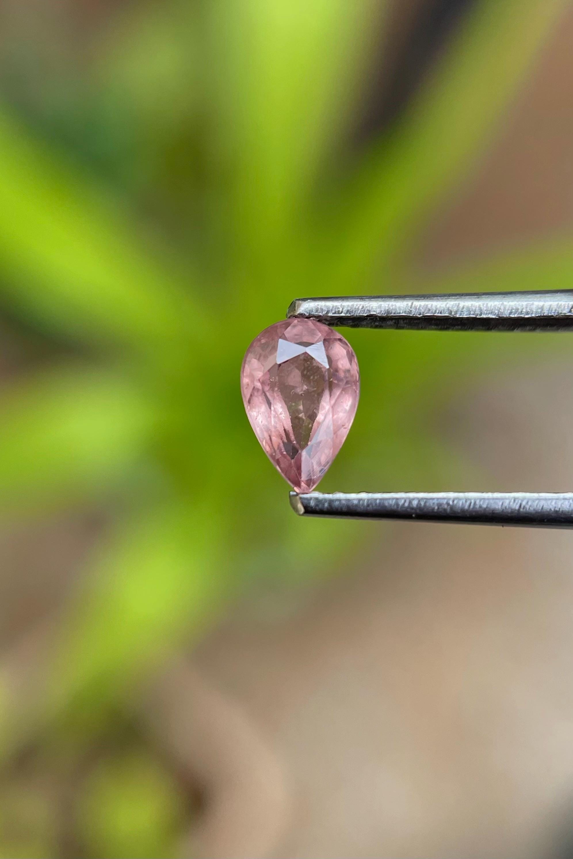 Natural Pink Sapphire Unheated Pear Shape Padparadscha Color 6x4
