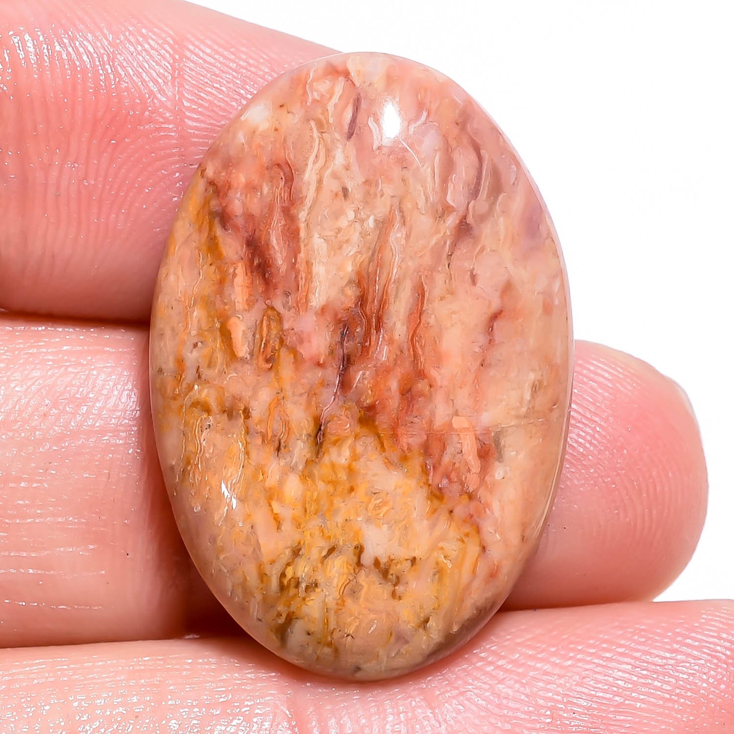 Orange Jasper Gemstone 25.5 Ct. Natural Orange Jasper Etsy
