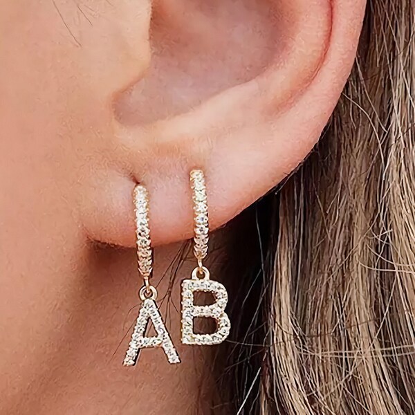 Etsy initial earrings clearance
