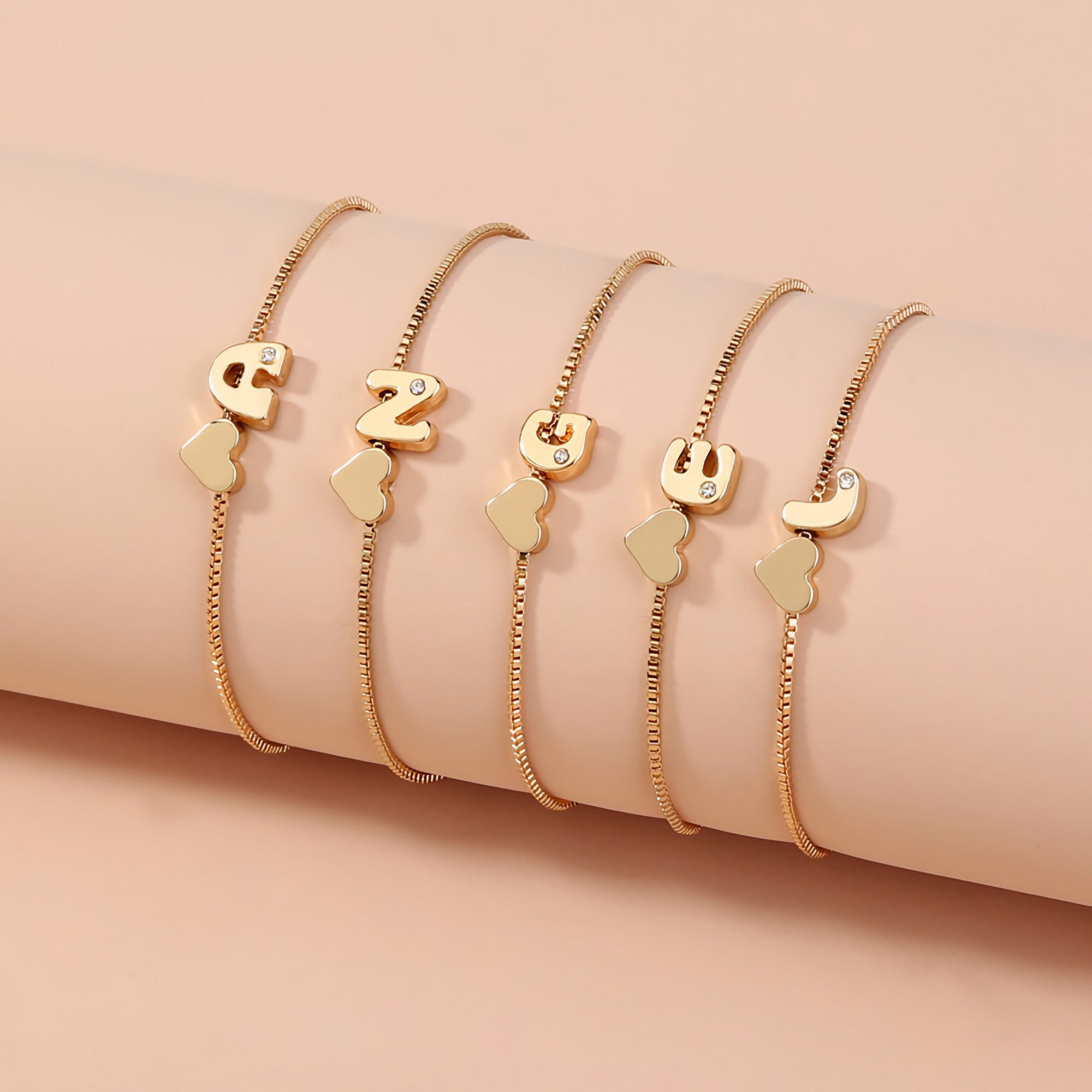 Pink White Kids Bracelet 18K Gold Rocking Horse Motif | Girls, Newborn Bead Bracelet | Adjustable Sliding String, Pull-Tie Closure