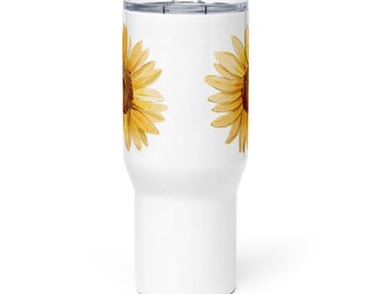 Taza de viaje con asa, Girasol