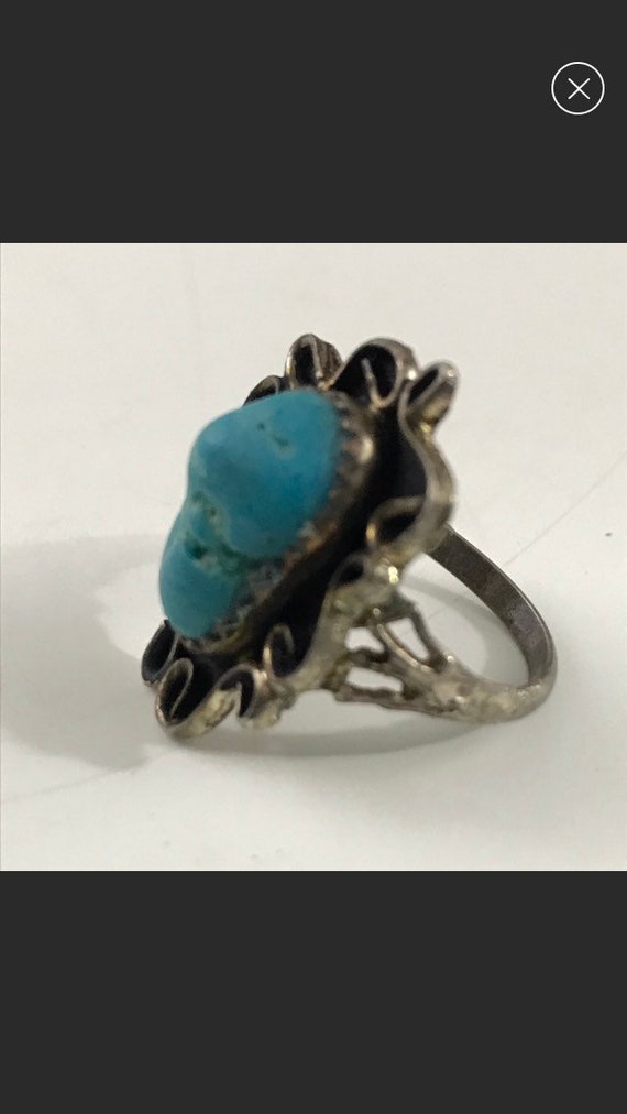 Fabulous vintage turquoise & sterling silver ring