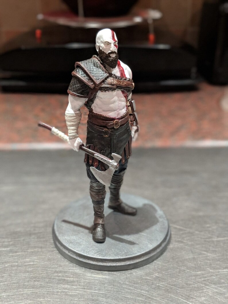 God Of War Kratos Statue GOW 3D printed Hand Painted Kratos 6 Model