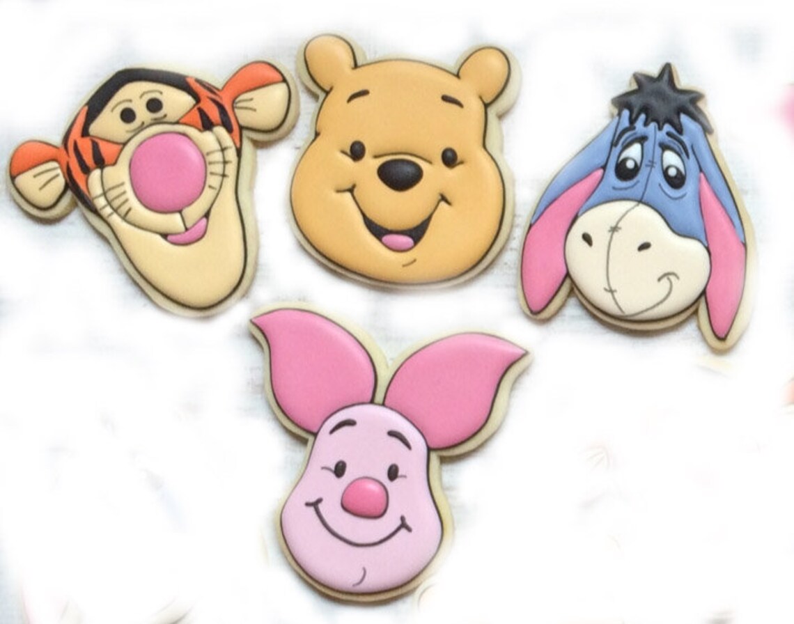 Winnie the Pooh heads Cookie Cutters and Stencils set Etsy