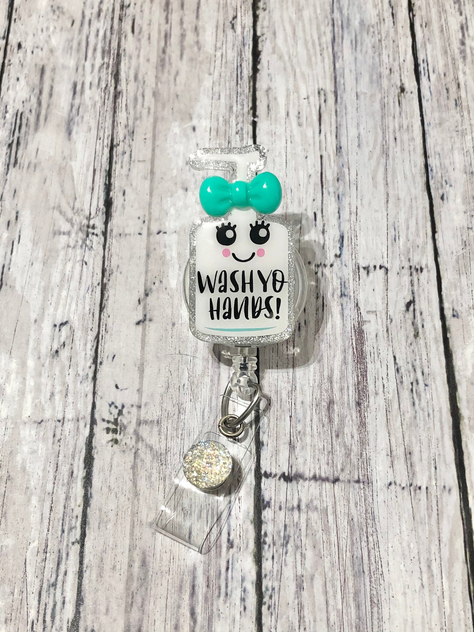 Hand Sanitizer Badge Reel Sanitizer Badge Reel Hygiene Badge Etsy