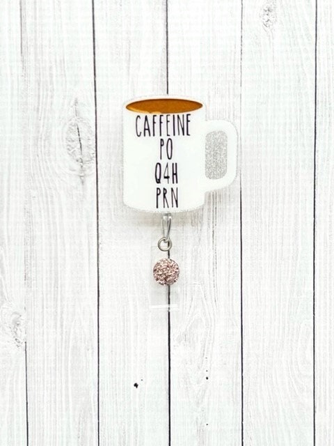 Half Nurse Half Coffee Badge Reel, Nurse Badge Holder, Coffee Badge Reel,  Daisy Badge Holder 