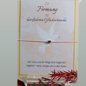 Herz Armband mit Karte zur Firmung, Geschenke zur Firmung