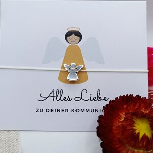 Macramee Schutzengel Armband zur Kommunion
