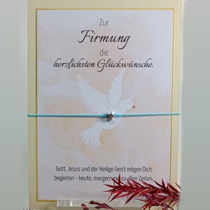 Stern Armband mit Karte zur Firmung, Geschenke zur Firmung