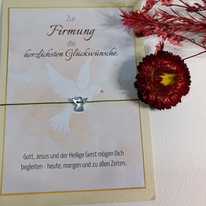 Engelarmband mit Karte zur Firmung, Geschenke zur Firmung