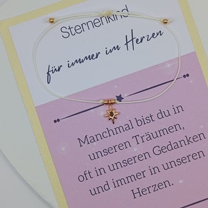 Sternkind Armband mit Karte, ein Erinnerungsarmband an deinem Sternenkind