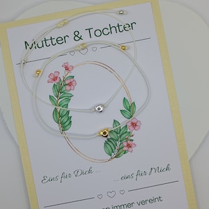 Armband Set * Mutter und Tochter * - BRe-Art * Armbänder mit Karte * Freundschaftsarmband *