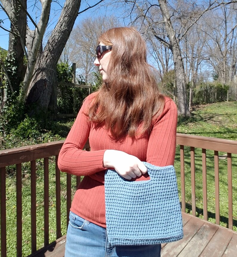 Beach Bag Spring Accessory Small Crochet Cotton Tote Bag Summer Accessory