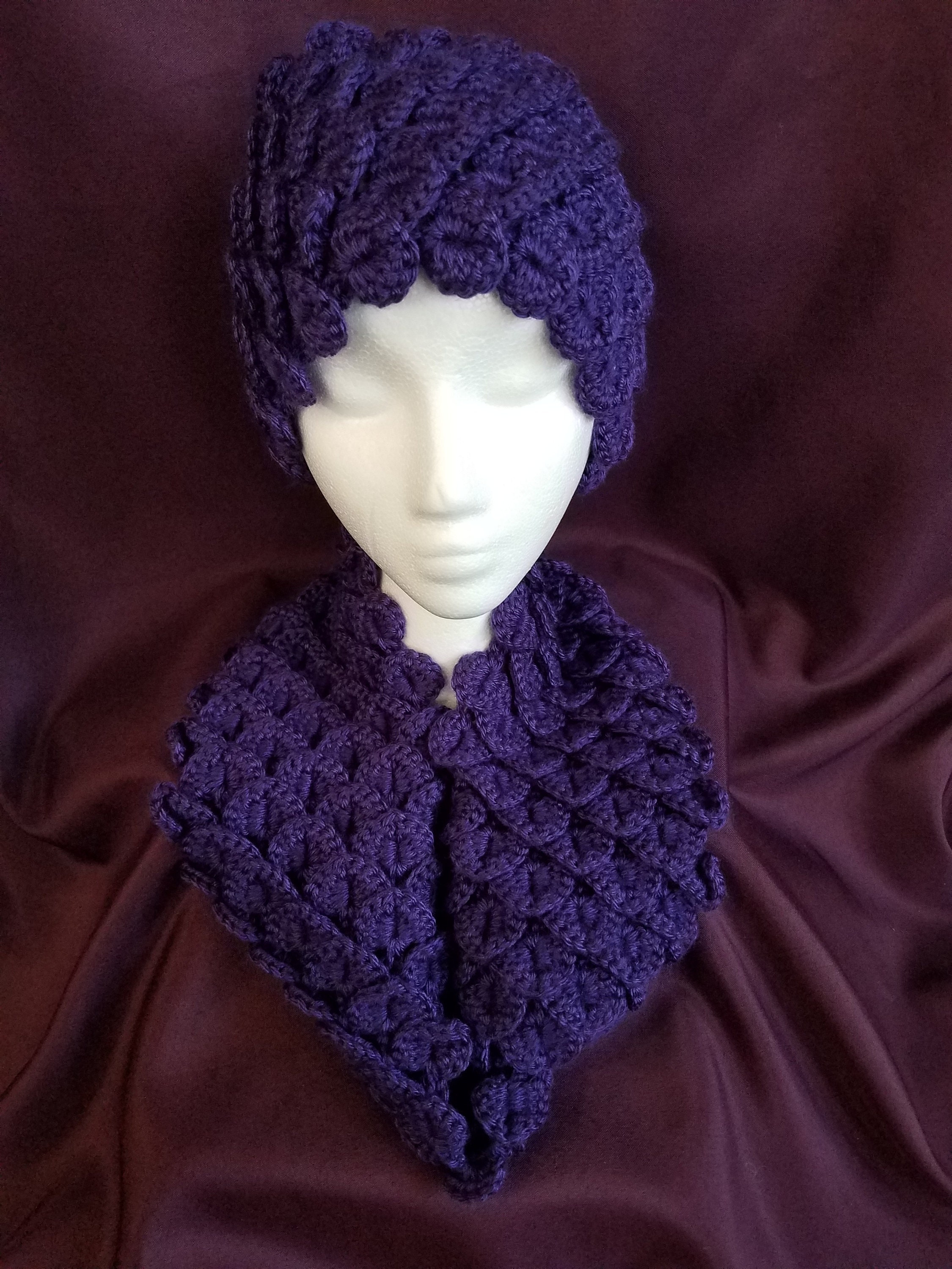 Crochet matching ear warmer with snug infinity scarf/cowl ear | Etsy