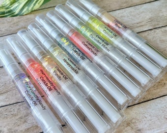 Hydrating cuticle oil pens, nail oil, scented oil, all natural, 64 scents