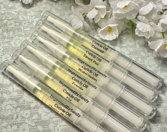Hydrating cuticle oil pens, nail oil, scented oil, all natural, 64 scents