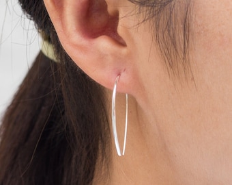 Sterling Silver Thread Earrings (Pair) by Philip Jones